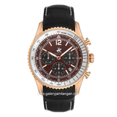 BEVERLY HILLS POLO CLUB BP3723X.442 Black Dial Brown Leather Strap